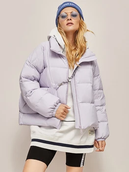 2022 Зимни нова топла свободна базов къс naka яке с метални веригата, дамски универсална модерно сако, дамско палто