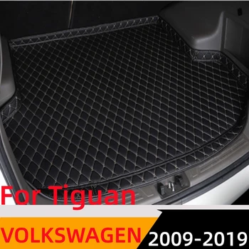 Sinjayer Авто Подложка За Багажника всички сезони на Багажника на Багажното Мат Килим Високи Странични Карго Подложка За Volkswagen VW Tiguan 2009 2010 11-2019